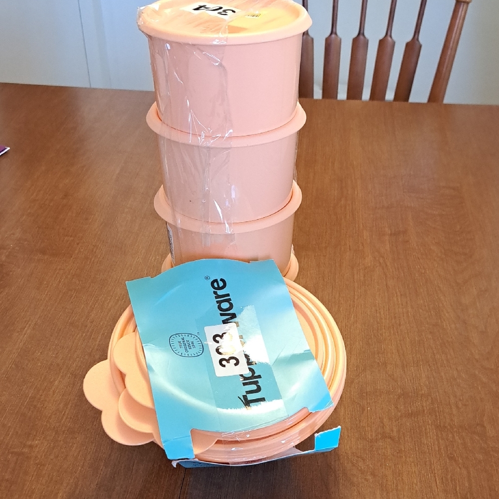 FLASH SALE Tupperware Peach Party Storage Set 7 Piece
